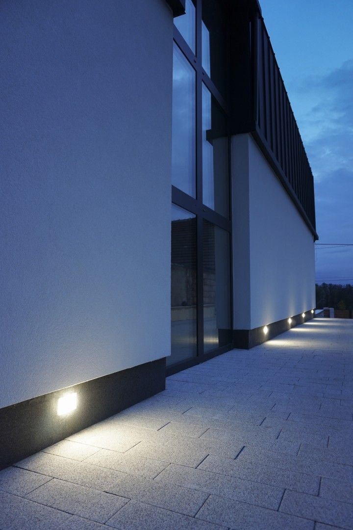 Скло, білий світлодіодний вбудований світильник Mur Glass IP65 - SU-MA