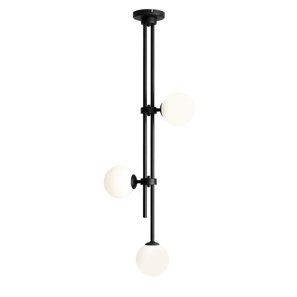 Стельовий світильник Harmony, чорний сучасний стельовий світильник - Aldex (білі кулі 3xE14) 1073PL/E1