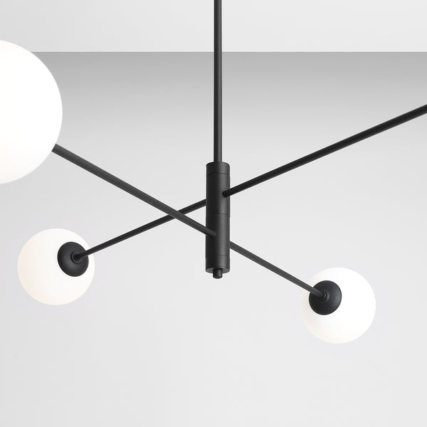 Чорний регульований світильник Homme - Aldex, люстра, білі кулі 4x14см (E14) 1090PL-L1