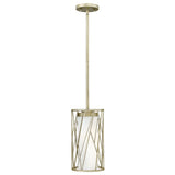 Підвісний світильник металевий 21см (пластівці срібла) для вітальні, кухні, спальні, ванної кімнати (1xE27) Hinkley (Nest)
