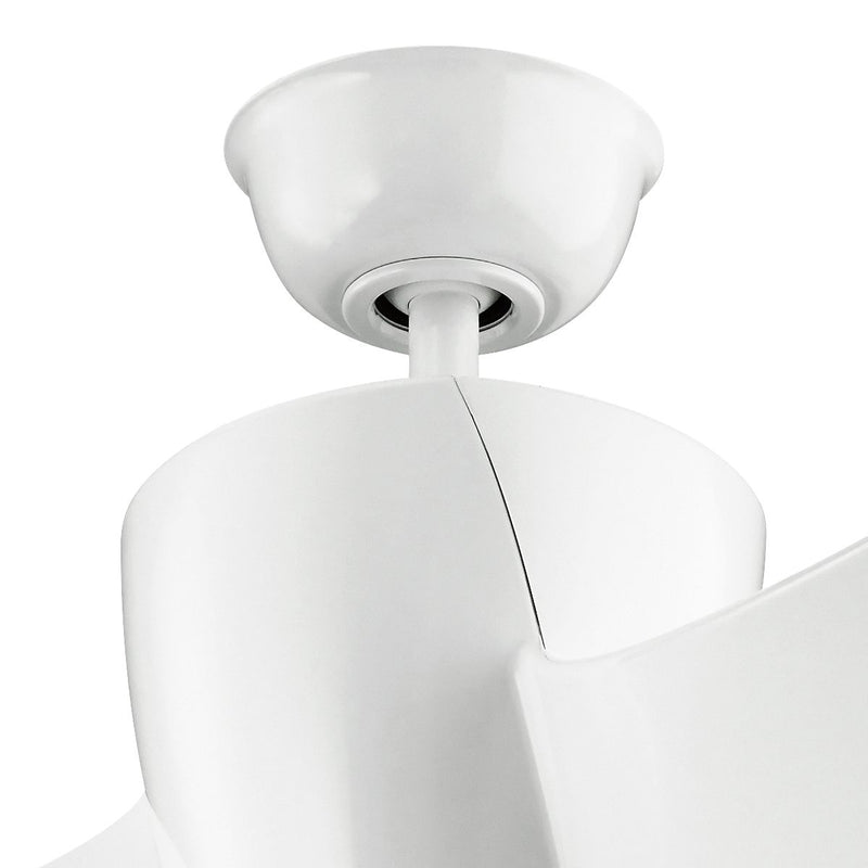 Стельовий вентилятор White Phree з лампою і диммером - Kichler, 142 см / LED / + пульт