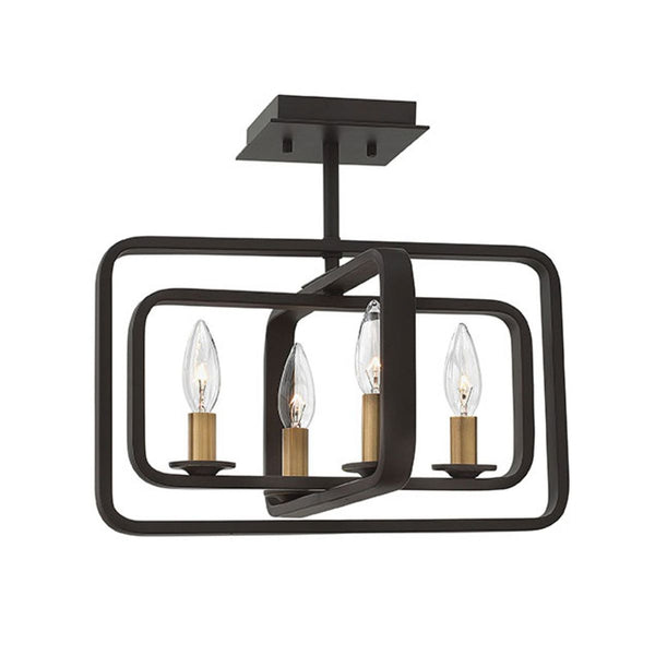 Латунний підвісний світильник Quentin в стилі лофт - Хінклі, 38х33см (темно-коричневий, латунь)