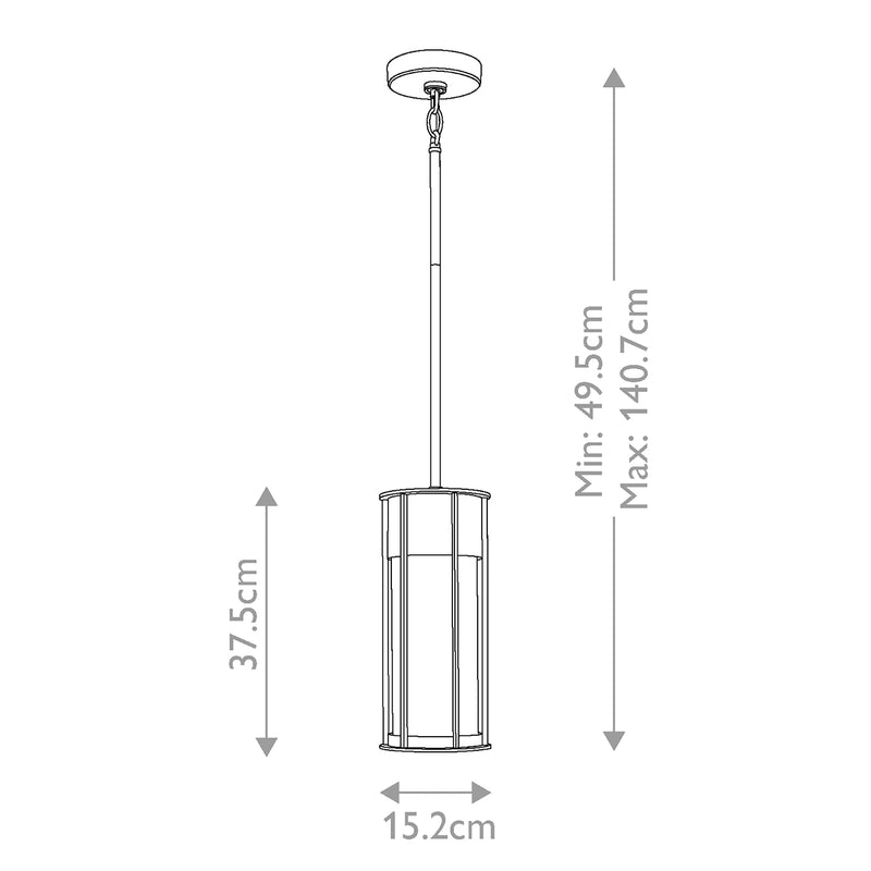 Lampa tarasowa wisząca Camillo, teksturowana czerń, IP44 - Kichler