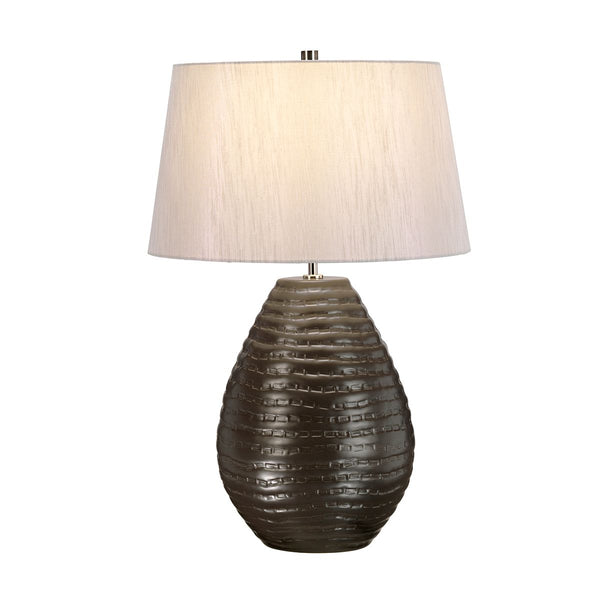 Керамічна настільна лампа Brunswick з бавовняним абажуром - Elstead (66см, 1xE27)