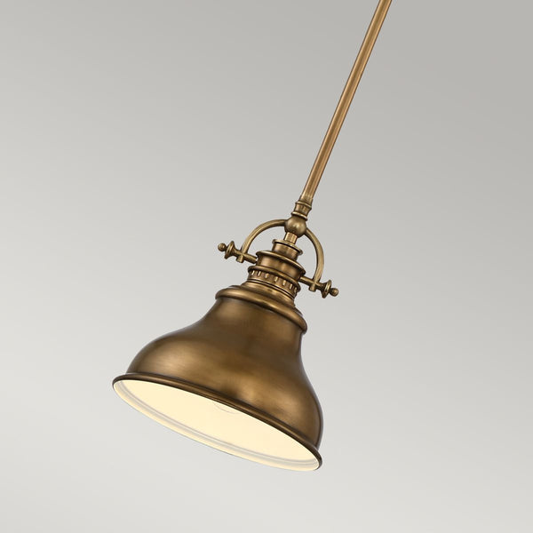 Промисловий підвісний світильник Emery зі старою латунню - Quoizel, 20см, 1xE27