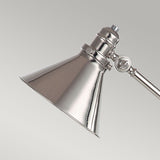Настільна лампа зі зламаним кронштейном Прованс - Elstead (1xE27, полірований нікель)