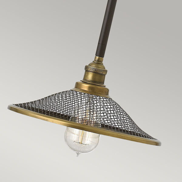 Підвісний світильник Rigby в стилі ретро/лофт з латуні - Хінклі (25см)