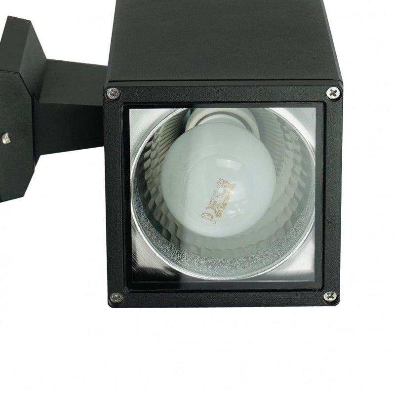 Вуличний світильник графітовий, чорний, сірий (квадратна спотова труба 20см, 1x E27) вуличний світильник SU-MA (Adela) 8002