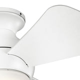 Стельовий вентилятор Sola з дистанційним керуванням для кімнати / спальні - Kichler, білий матовий / 86 см