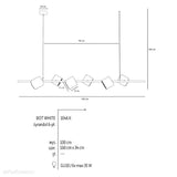 Лампа White Bot - точкова підвісна - Aldex (регульована, регульована 6xAR111) 1046K