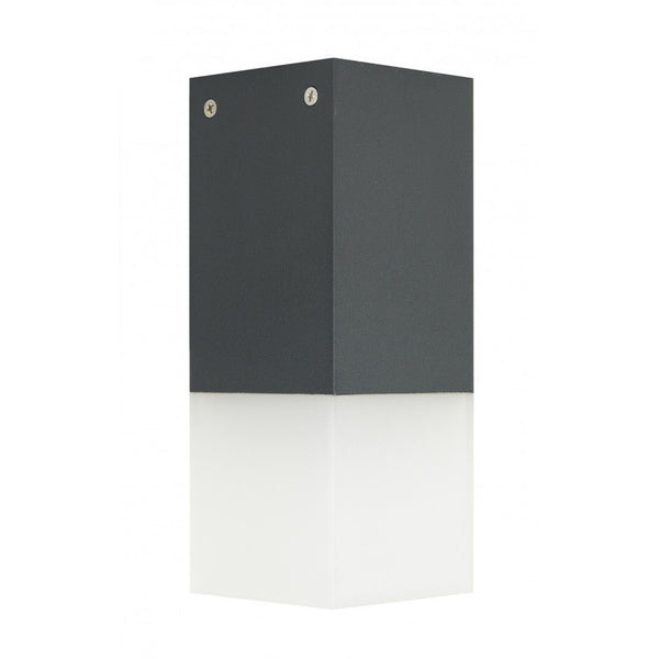 Вуличний стельовий садовий світильник (графіт/чорний/сірий) (20,5 см 1x E27) SU-MA (куб)