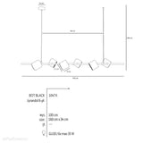 Лампа Black Bot - Aldex, точкова підвісна (регульована, регульована 6xAR111) 1047K