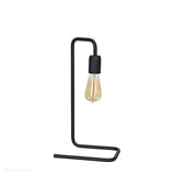 Czarna metalowa lampa stojąca - biurkowa (prawa) 1xE27, Aldex (eko black) 857B - ePlafoniera