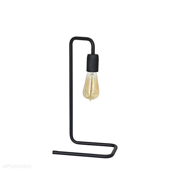 Czarna metalowa lampa stojąca - biurkowa (prawa) 1xE27, Aldex (eko black) 857B - ePlafoniera