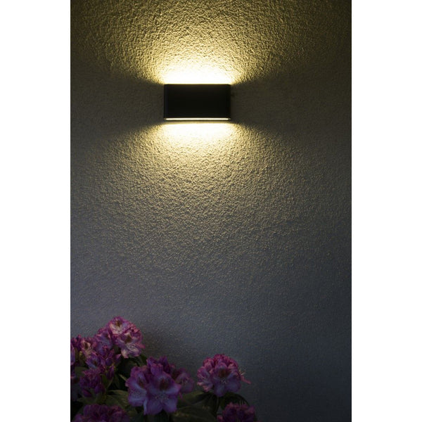 Настінний світлодіодний світильник чорний 12 Вт - вузький відкритий садовий настінний світильник, SU-MA (Slim)
