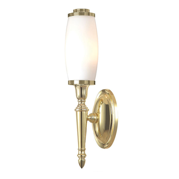 Настінний світильник Dryden для ванної кімнати / дзеркало (полірований: нікель/латунь/хром) - Elstead (G9 1x4W / IP44)