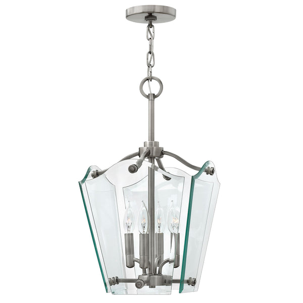 Скляний підвісний світильник Wingate для вітальні / їдальні / над столом - Hinkley (30x30cm / 4xE14)