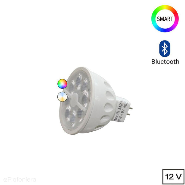 Розумна лампочка MR16 5W, RGB+WW+CW, Bluetooth - АКСЕСУАРИ системи 12V LED Polned (6279011)