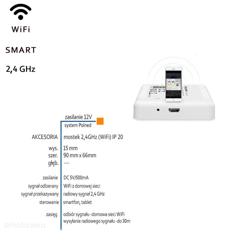 Розумний міст 2.4GHz (WiFi-Smart) для управління RGB - АКСЕСУАРИ системи 12V LED Polned (8814404)