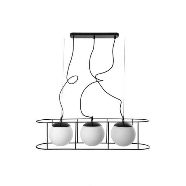 Kuglo D - потрійний підвісний світильник над столом, для кухні та їдальні Ummo