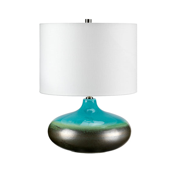 Торшер бірюзовий 50см - настільна лампа (порцеляна) для вітальні, спальні, кабінету (1xE27) Elstead (Laguna)