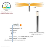 Світильник стоячий (Lunia 44см/Silia 60см) відкритий садовий стовп IP 44 (1W, 3000K/6000K) (12V LED система)