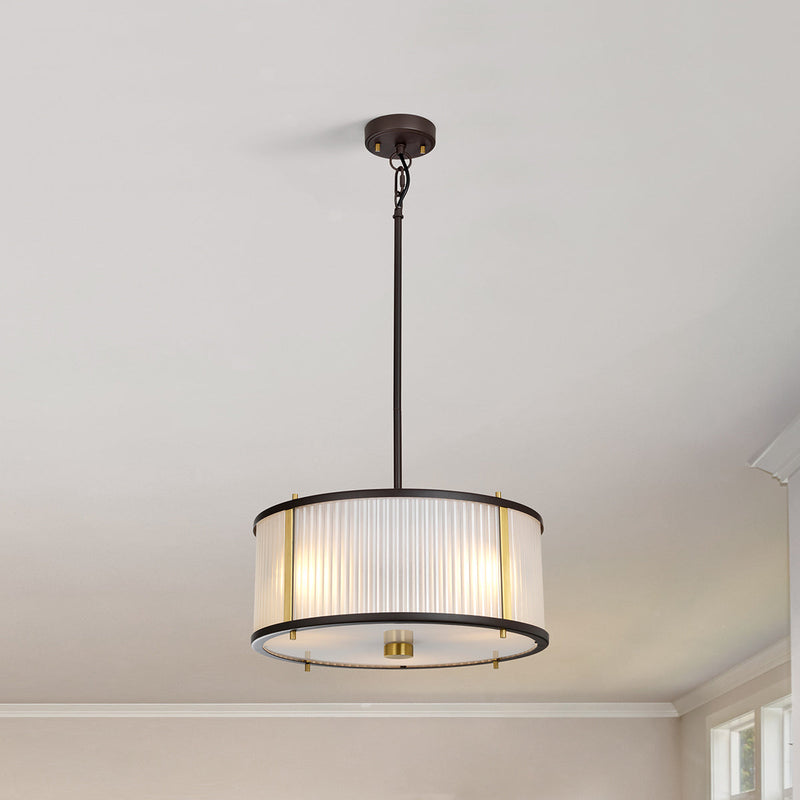 Регульована підвісна лампа, Elstead Lighting (Corona 2 p) - музейна бронза / 2xE27 або 3xE27