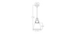 Світильник металевий - скло, 24см (сатин нікель) для кухні-вітальні (1xE27) Feiss (Hobson)