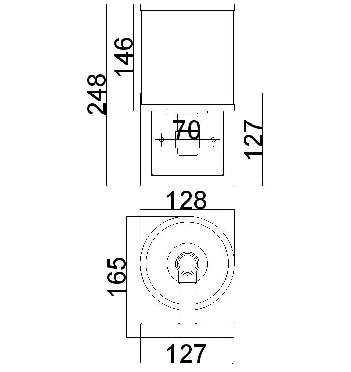Настінний світильник бра - (скло, хром, нікель) для кухні, вітальні, спальні (1xE27) Feiss (Проспект)