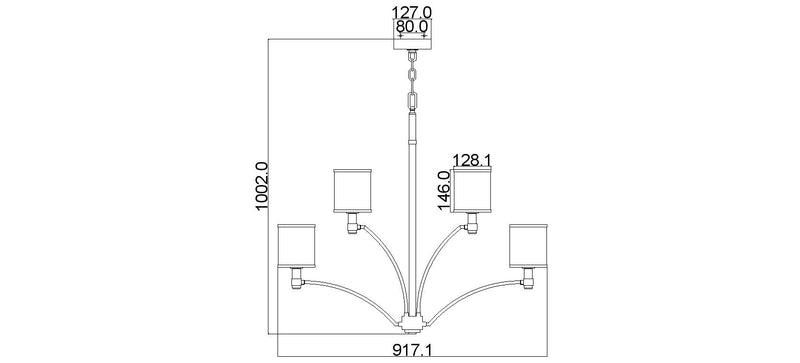 Світильник підвісний на 9 плафонів - (скло, хром, нікель) для кухні, вітальні, спальні (9xE27) Feiss (Проспект)