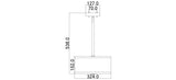 Світильник стельовий підвісний 32см - (скло, хром, нікель) для кухні, вітальні, спальні (2xE27) Feiss (Проспект)