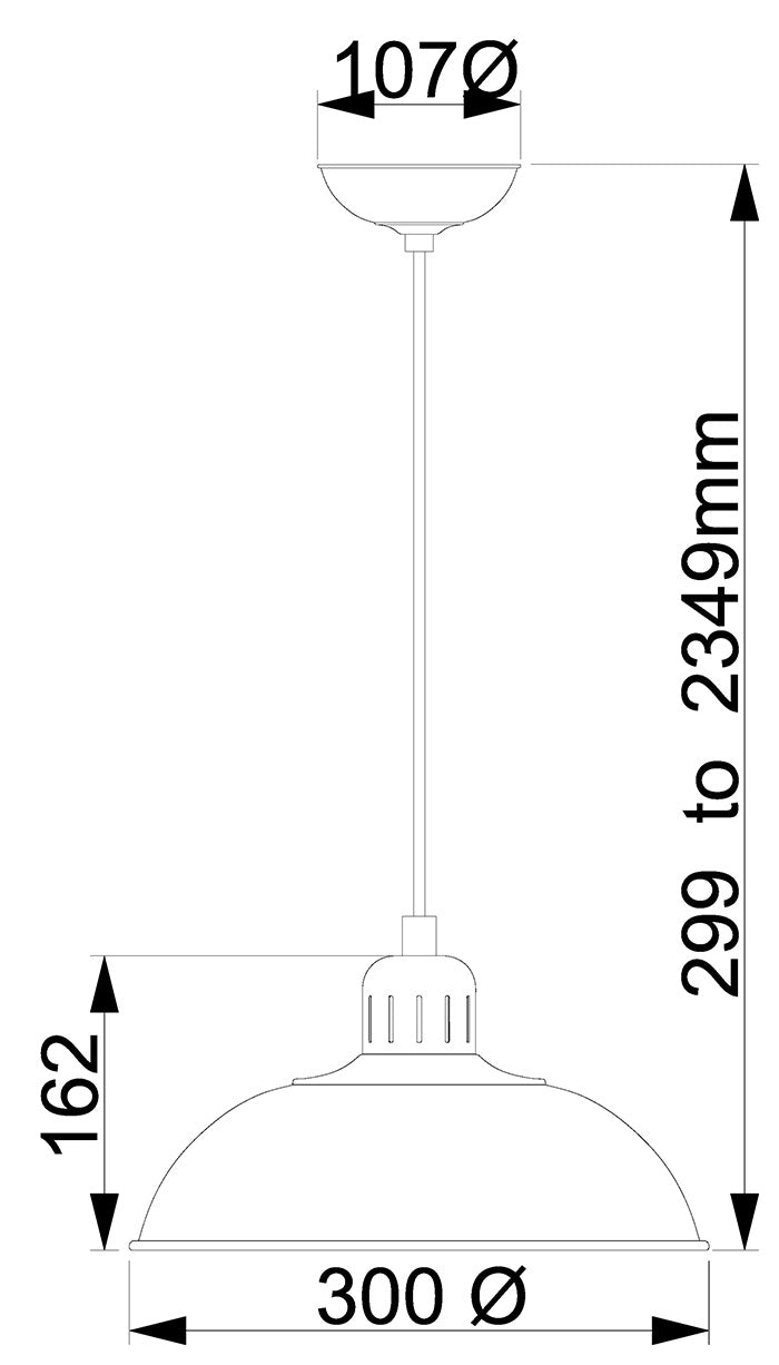 Світильник лофт металевий вінтажний 30см - кремовий підвісний для кухні, їдальні (1xE27) Elstead (Franklin)