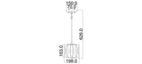 Сучасний підвісний світильник 20см (абажур - дерево) для вітальні, спальні, кухні (1xE27) Kichler (Cirus)