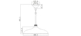 Світильник промисловий підвісний 40см (стара бронза) для кухні, вітальні, кафе (1xE27) Kichler (Cobson)