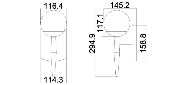 Настінний світильник хромований для ванної, Jasper - Kichler (IP44)