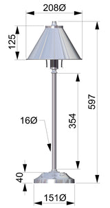 Настільна лампа прованс - Elstead (1xE14, полірований нікель)