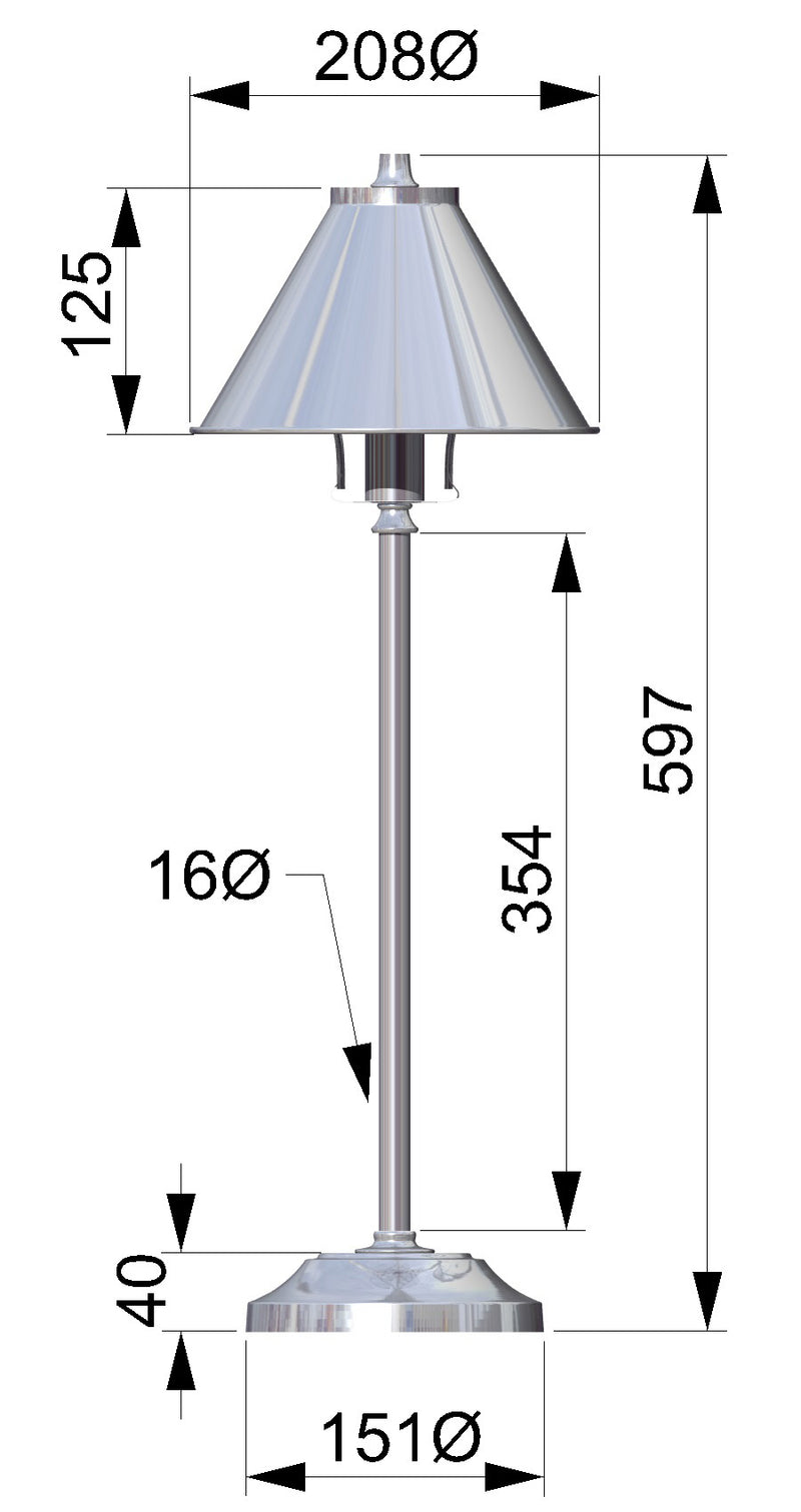 Настільна лампа прованс - Elstead (1xE14, полірований нікель)