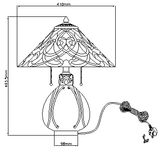 Настільна лампа Tiffany Індія, Quoizel