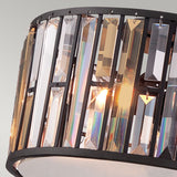 Світильник стельовий Gemma з кришталем - Hinkley 42см (вінтажний коричневий, бурштин, кристали, 3xE27)