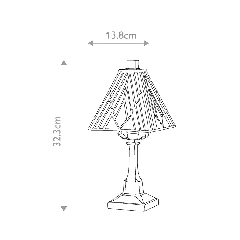 Mała lampa stołowa Alderley w stylu Tiffany - Elstead Lighting (Vintage brąz)