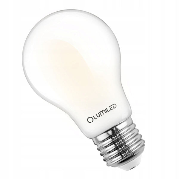 E27 LED лампа, молочний, нитка (A60, 10W = 75W) (1100lm, теплий колір 3000K) Lumiled