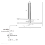 Латунь підвісний світильник Tubo 8 Brass - Aldex, труби (8xE14) 1072P40