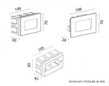 Скло, білий світлодіодний вбудований світильник Mur Glass IP65 - SU-MA