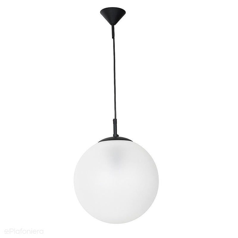 Szklana lampa wisząca, pojedyncza mleczna kula 1xE27, Aldex (Globus) 562G6 - ePlafoniera