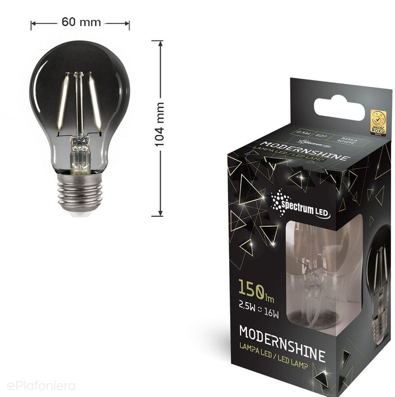 Димлена лампа, LED E27 Filament (A60 2.5W=16W) (150lm, 4000K) WOJLED1110