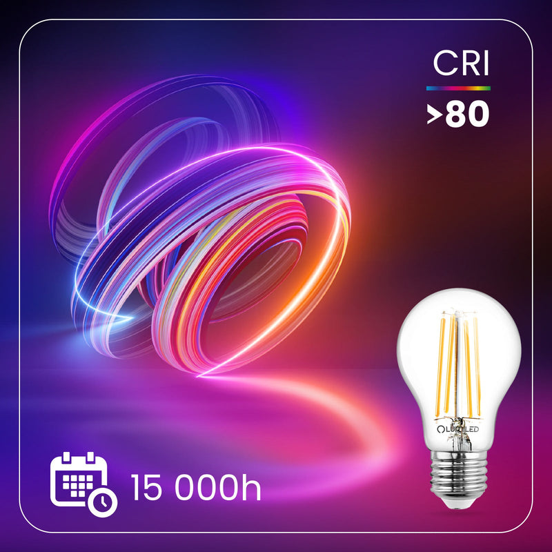 E27 нитяна світлодіодна лампа (A65, 12W=90W) (1320lm, 4000K/3000K) Lumiled/LEDZARMI425