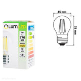 E27 Filament LED лампа (7W=60W ball) (770lm, 4000K/3000K) Lumiled/LEDZARMI320