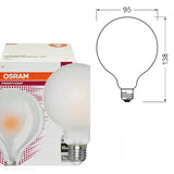 E27 LED лампа, молочний (G95, 11W/6.5W) (1521lm/806lm, 2700K) Osram/OSRPARL9107