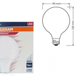 E27 LED лампа, молочний (G95, 11W/6.5W) (1521lm/806lm, 2700K) Osram/OSRPARL9107