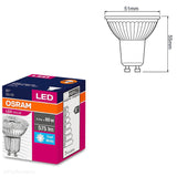 Світлодіодна лампа GU10 Clear, 60° (6,9 Вт = 80 Вт) (575 лм, 4000K/3000K) Osram/OSRLED2308